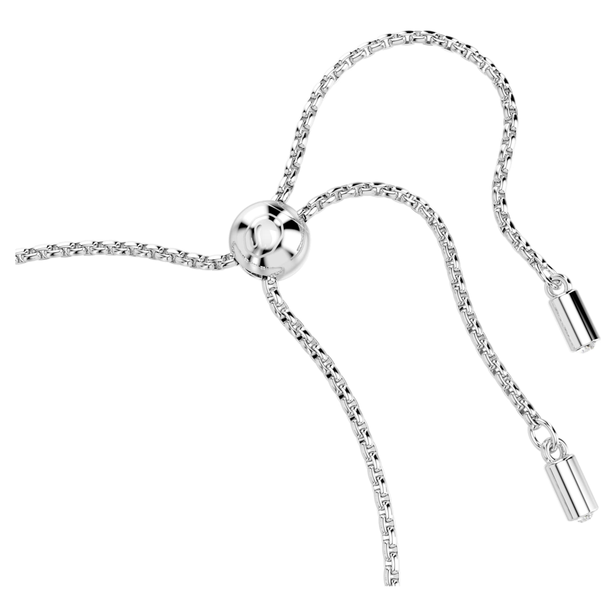 Swarovski Imber bracelet Mixed round cuts, Blue, Rhodium plated