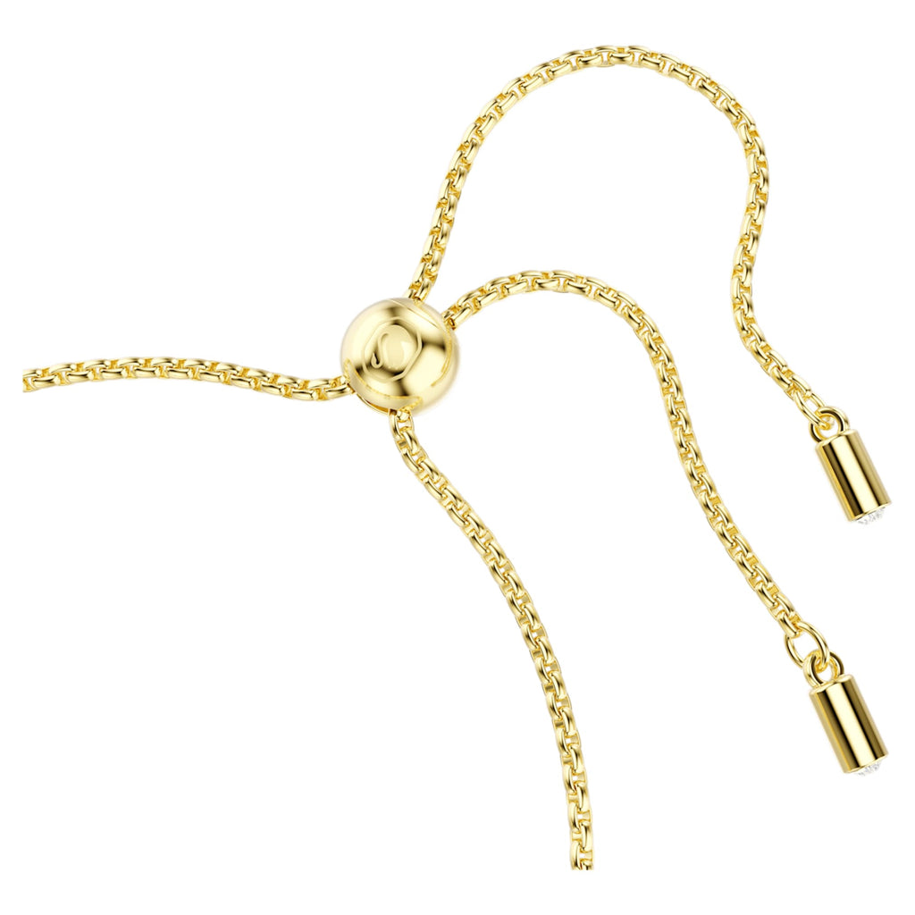 Swarovski Imber bracelet Mixed round cuts, White, 18K gold finish