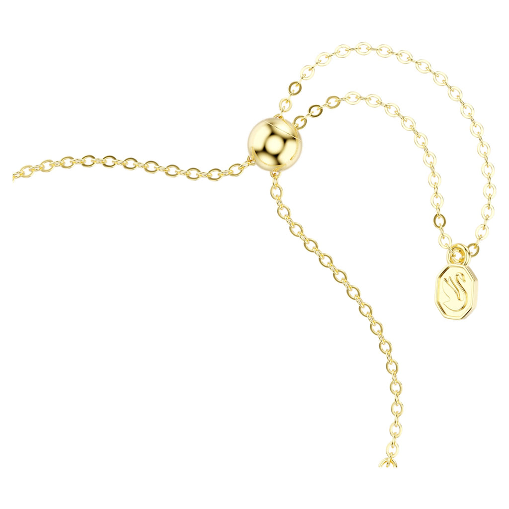 Swarovski Imber bracelet Round cut, Blue, 18K gold finish