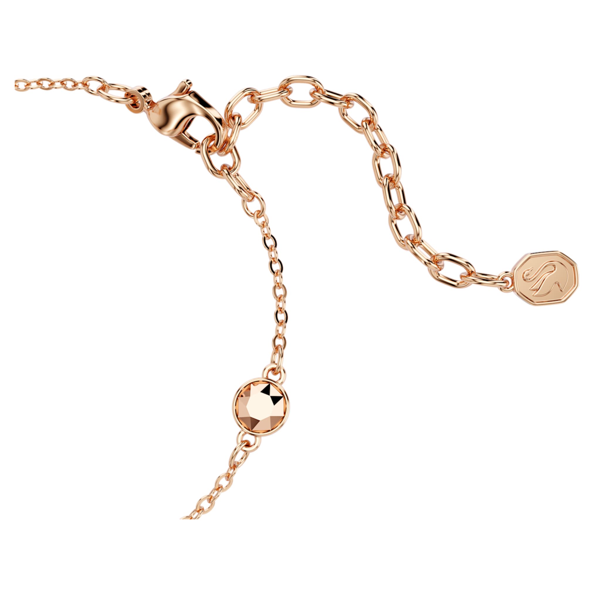 Swarovski Imber bracelet Round cut, Multicolored, 18K rose gold finish