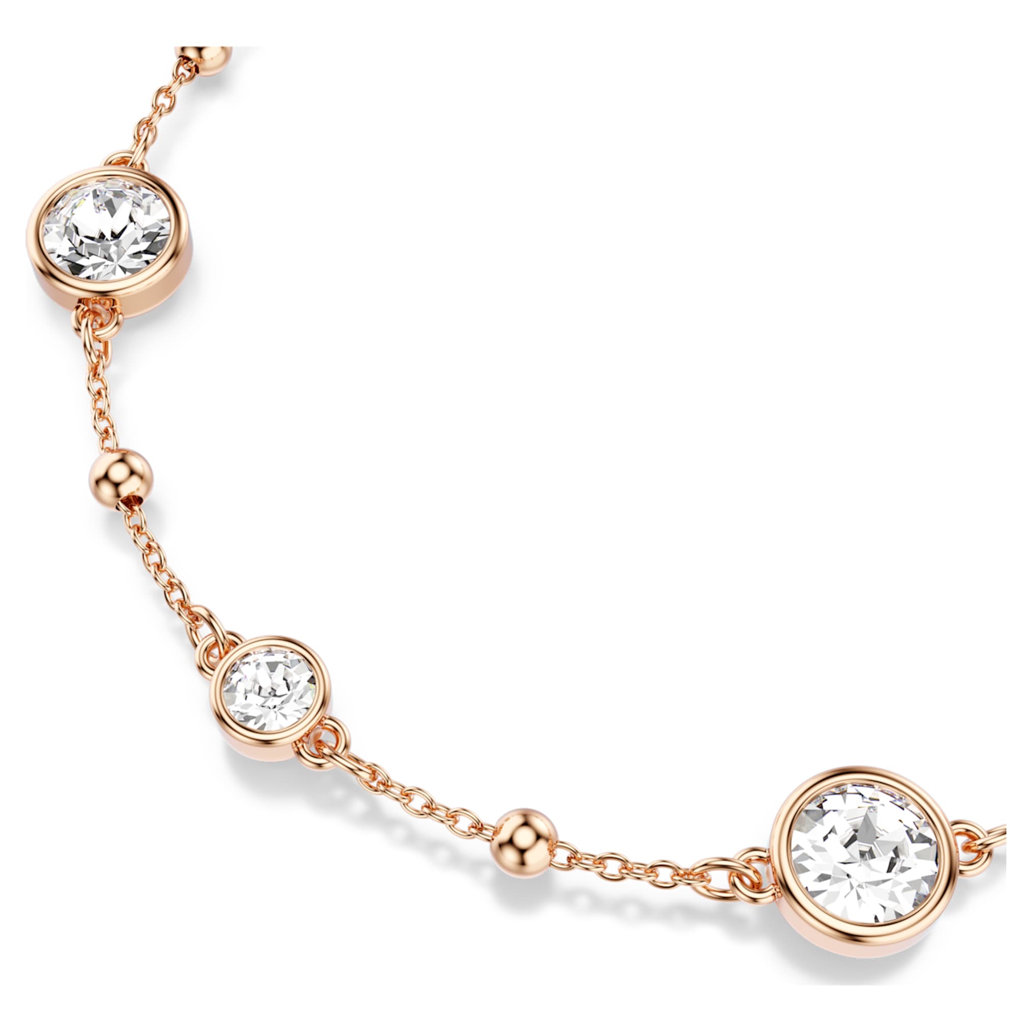 Swarovski Imber bracelet Round cut, White, 18K rose gold finish