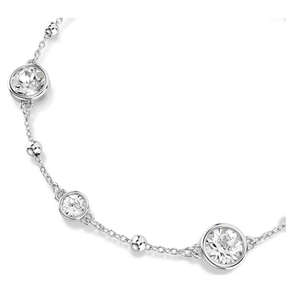 Swarovski Imber bracelet Round cut, White, Rhodium plated