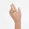 Swarovski Imber cocktail ring Set (2), Mixed cuts, Multicolored, 18K gold finish