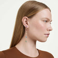 Swarovski Imber drop earrings Mixed cuts, Multicolored, 18K gold finish
