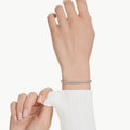 Swarovski Imber Emily Tennis bracelet Round cut, White, Rhodium plated
