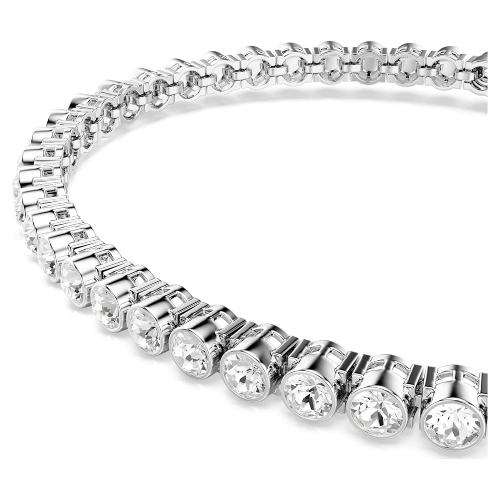 Swarovski Imber Emily Tennis bracelet Round cut, White, Rhodium plated