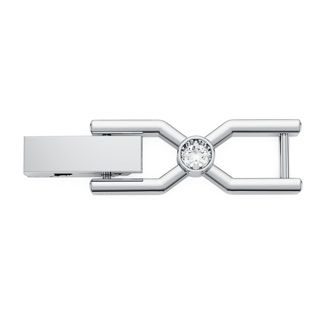 Swarovski Imber Emily Tennis extender Round cut, White, Rhodium plated