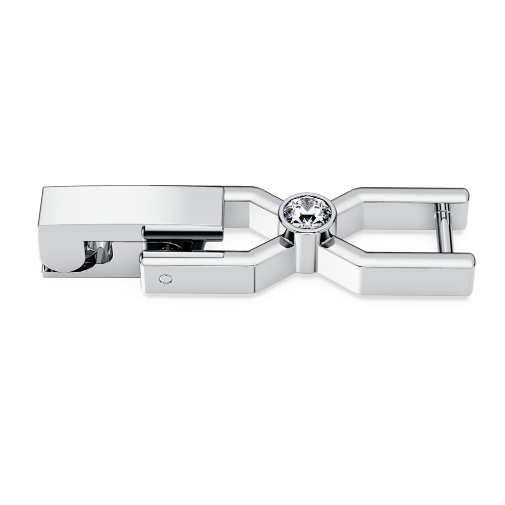 Swarovski Imber Emily Tennis extender Round cut, White, Rhodium plated