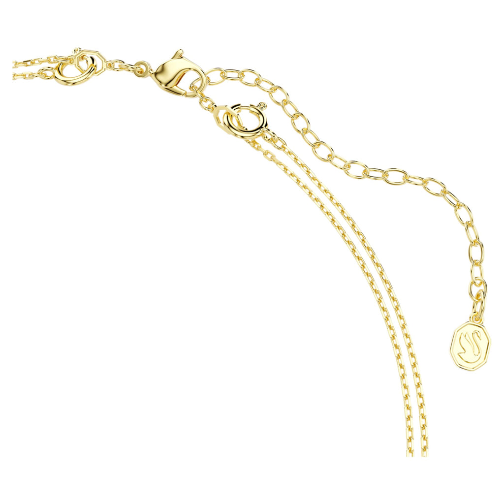 Swarovski Imber layered necklace Mixed cuts, Multicolored, 18K gold finish
