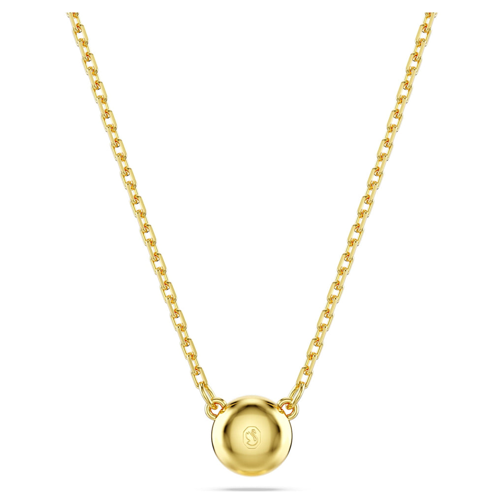 Swarovski Imber pendant Round cut, White, 18K gold finish