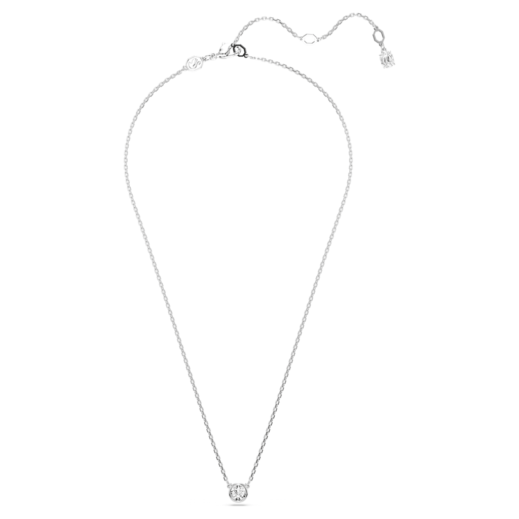 Swarovski Imber pendant Round cut, White, Rhodium plated