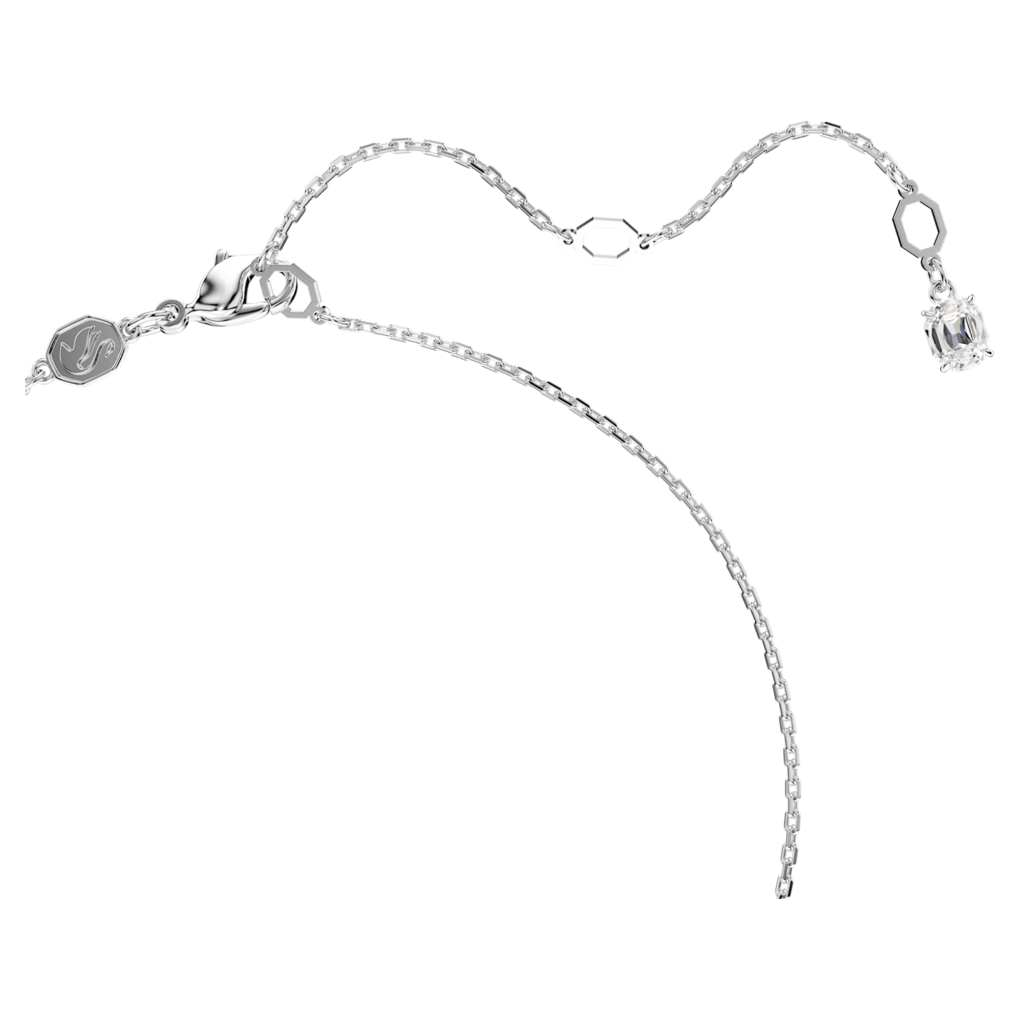 Swarovski Imber pendant Round cut, White, Rhodium plated