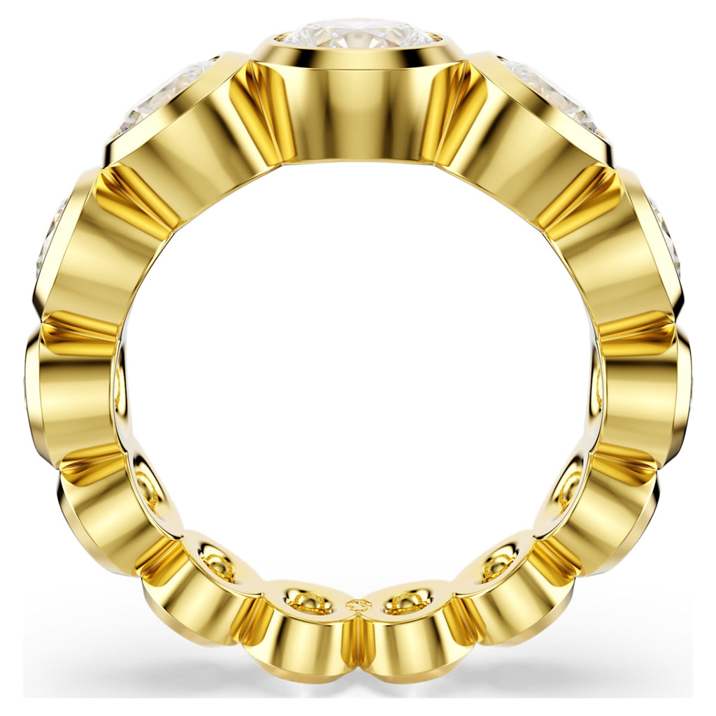 Swarovski Imber ring Mixed round cuts, White, 18K gold finish