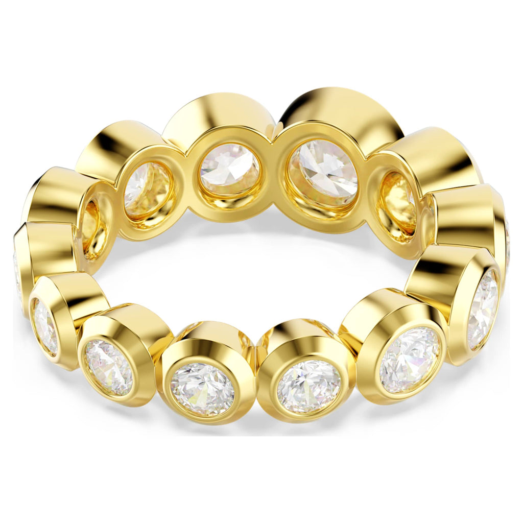 Swarovski Imber ring Mixed round cuts, White, 18K gold finish