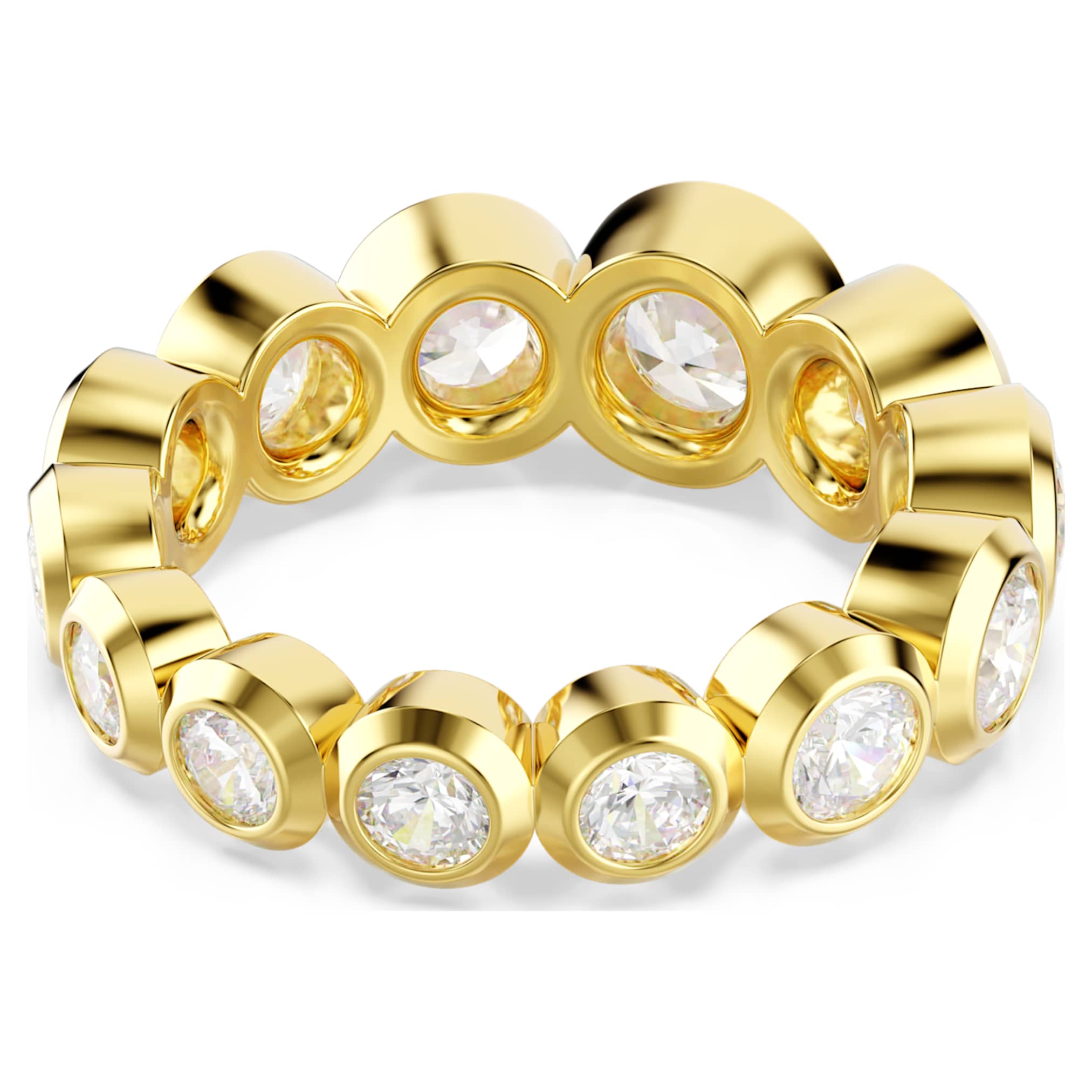 Swarovski Imber ring Mixed round cuts, White, 18K gold finish