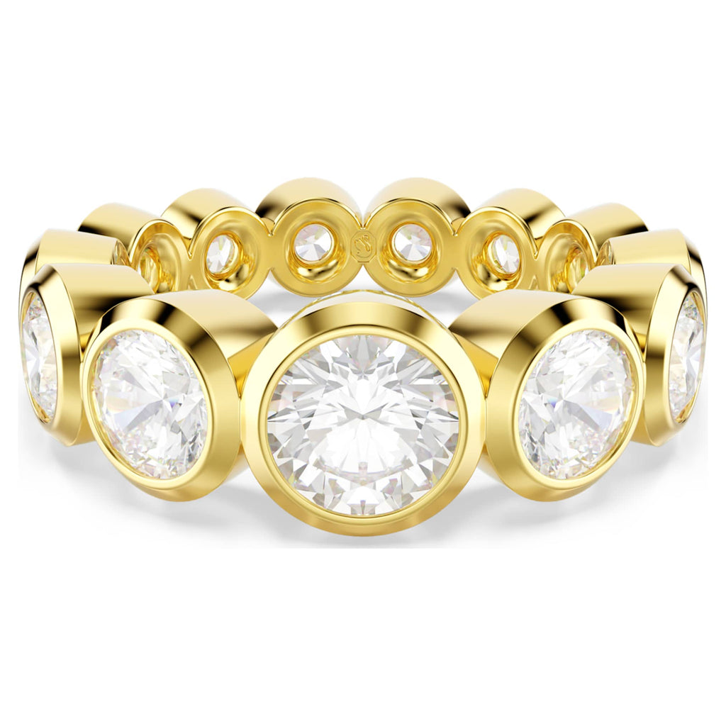 Swarovski Imber ring Mixed round cuts, White, 18K gold finish