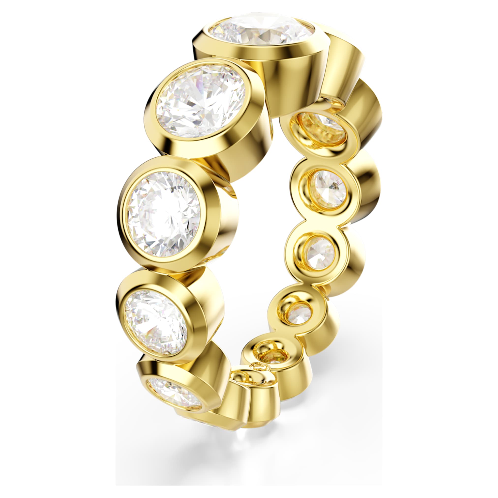 Swarovski Imber ring Mixed round cuts, White, 18K gold finish