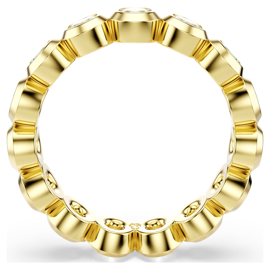 Swarovski Imber ring Round cut, White, 18K gold finish
