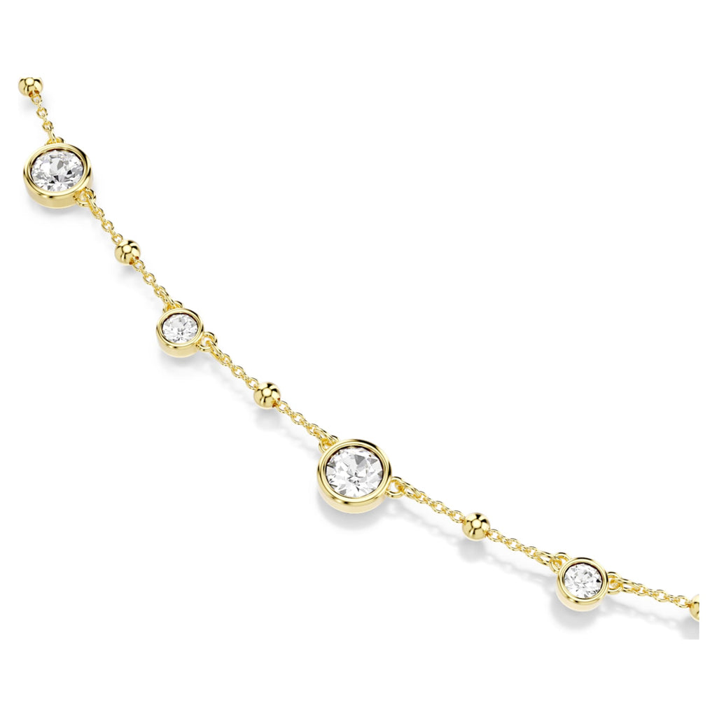 Swarovski Imber strandage Round cut, White, 18K gold finish