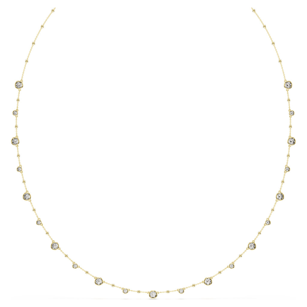 Swarovski Imber strandage Round cut, White, 18K gold finish
