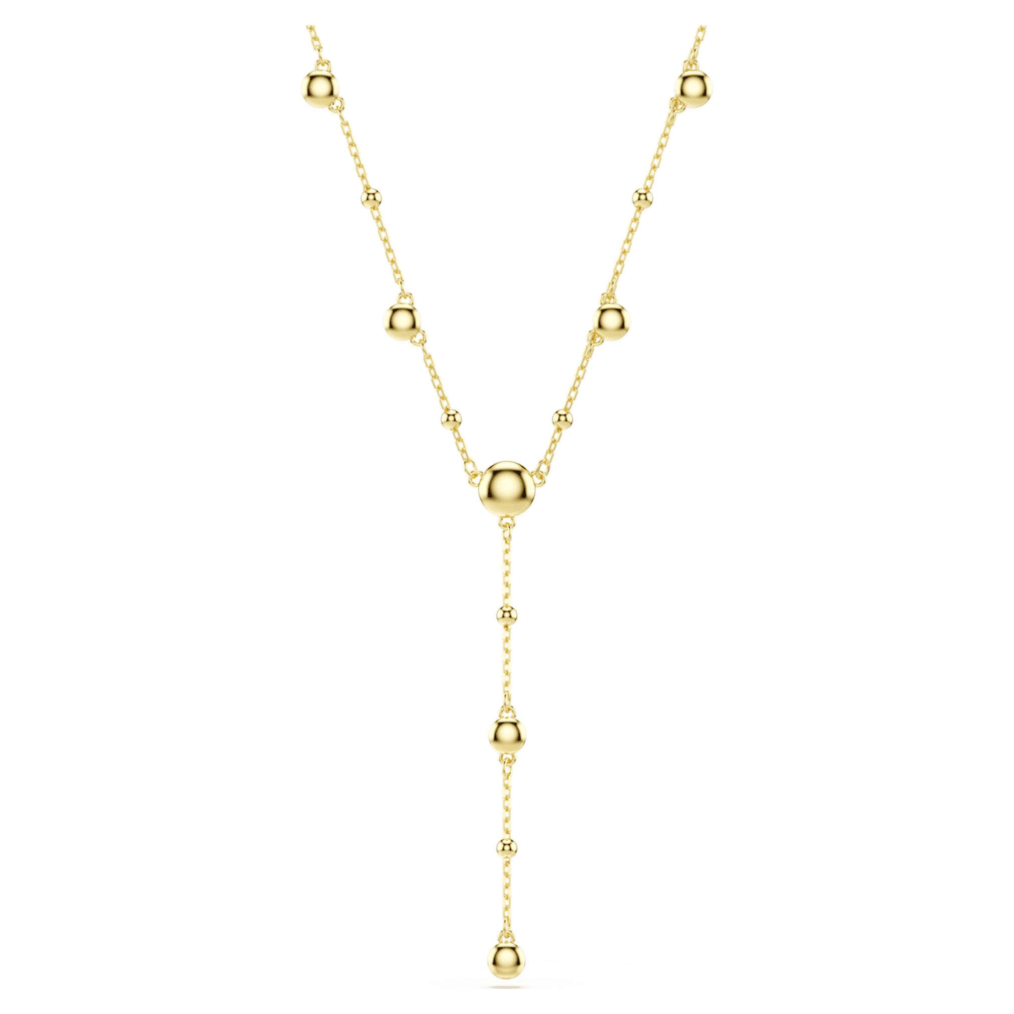 Swarovski Imber y necklace Round cut, White, 18K gold finish