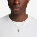 Swarovski Insigne pendant Pavé, Cross, White, Rhodium plated