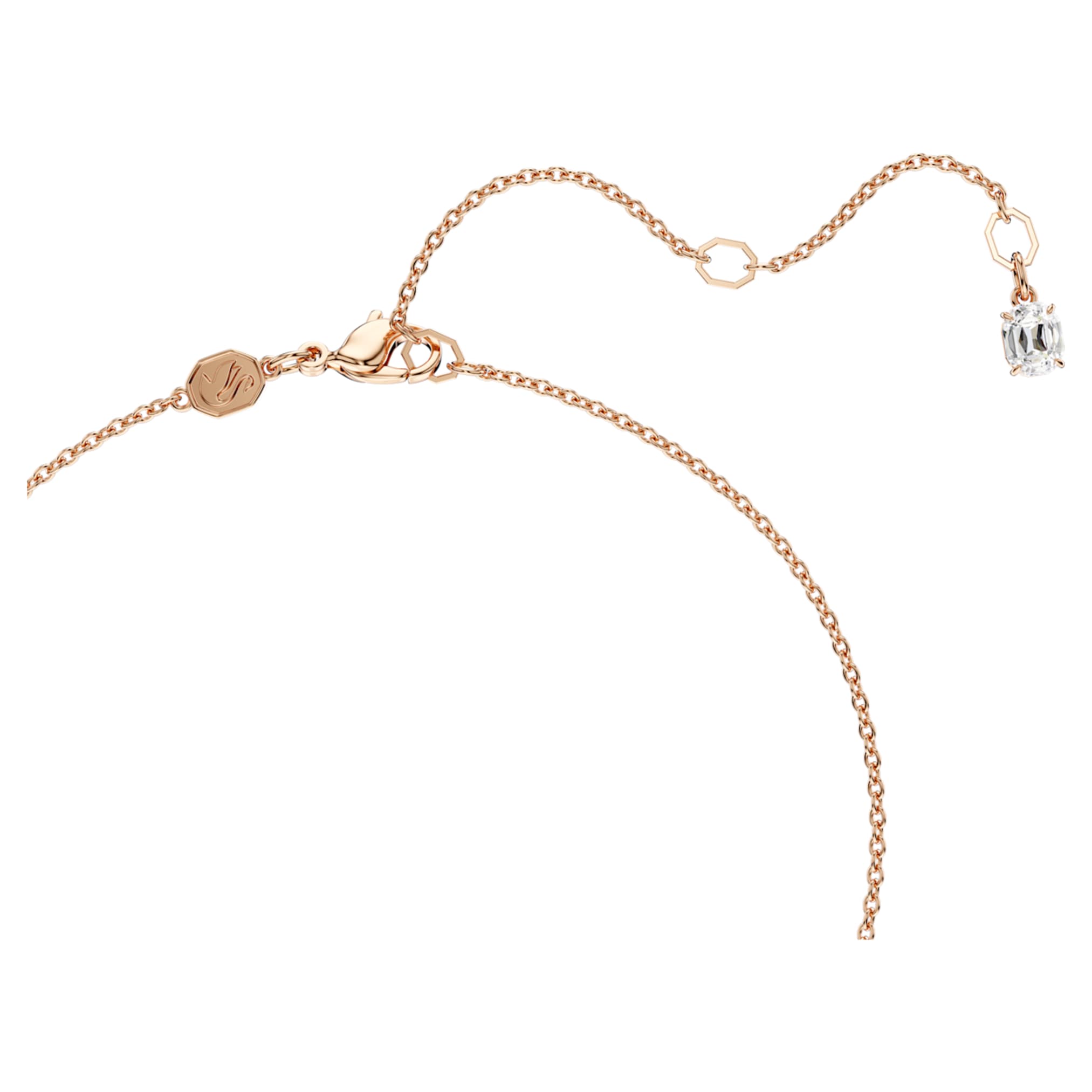 Swarovski Insigne pendant Cross, White, 18K rose gold finish
