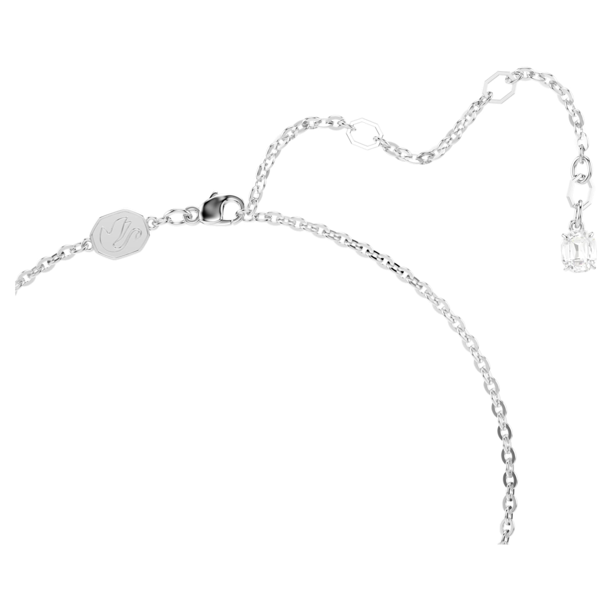 Swarovski Insigne pendant Pavé, Cross, White, Rhodium plated