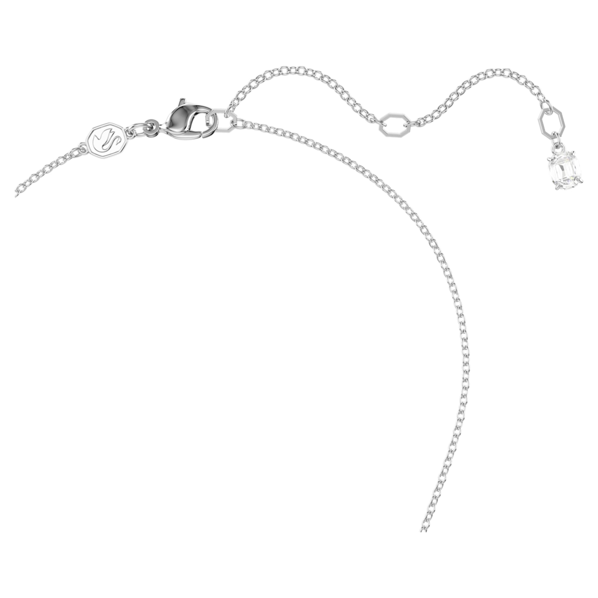Swarovski Insigne pendant Round cut, Cross, White, Rhodium plated