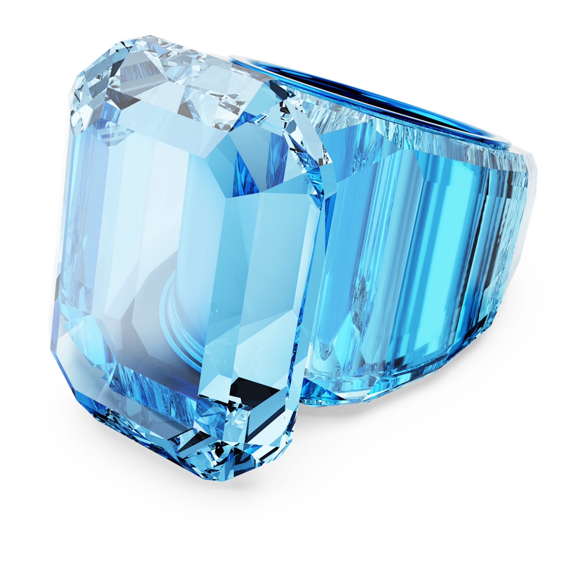 Swarovski Lucent cocktail ring Octagon cut, Blue