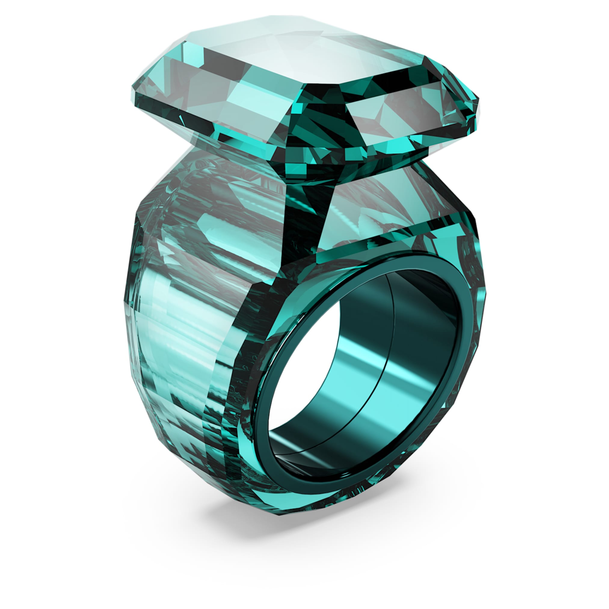 Swarovski Lucent cocktail ring Octagon cut, Green