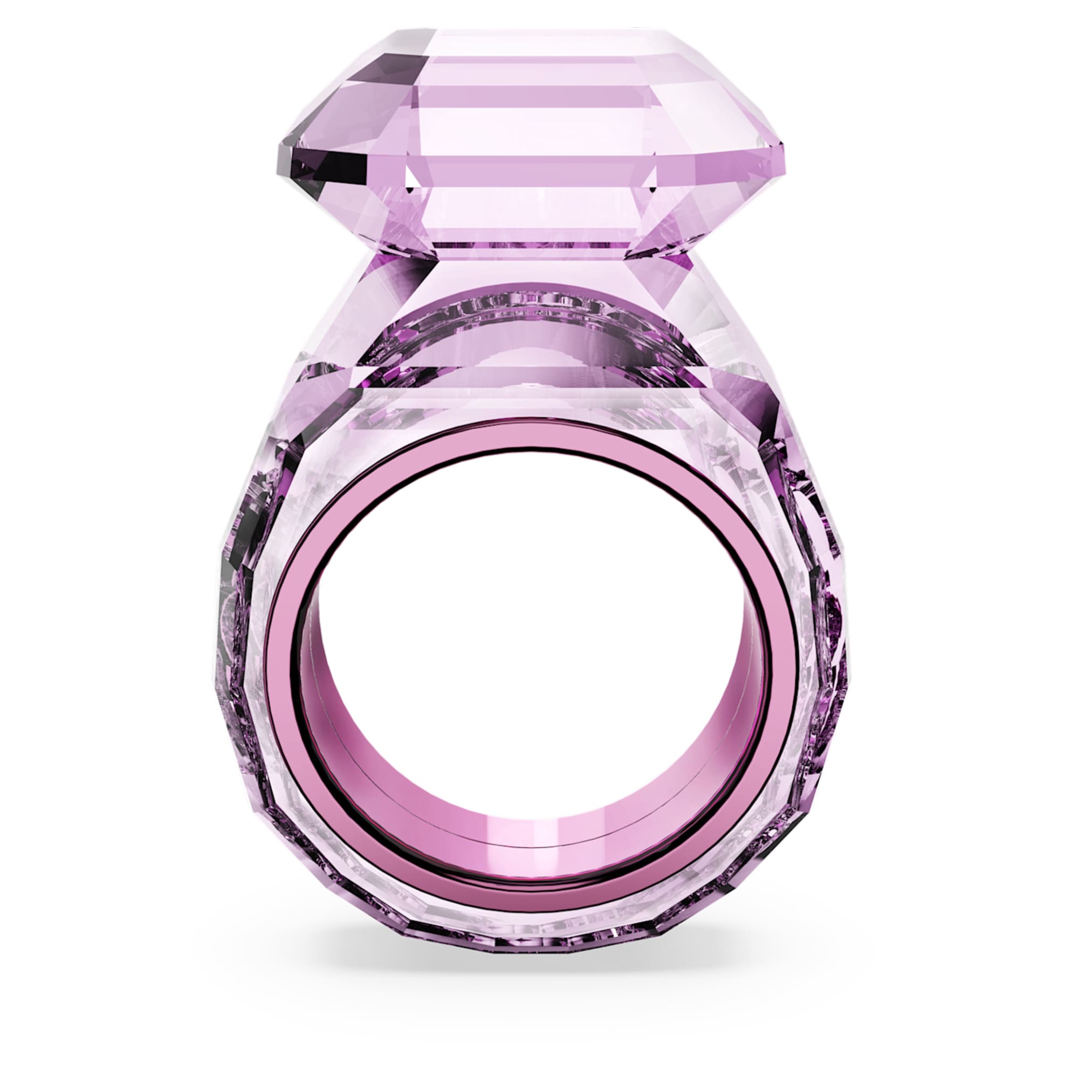 Swarovski Lucent cocktail ring Octagon cut, Pink