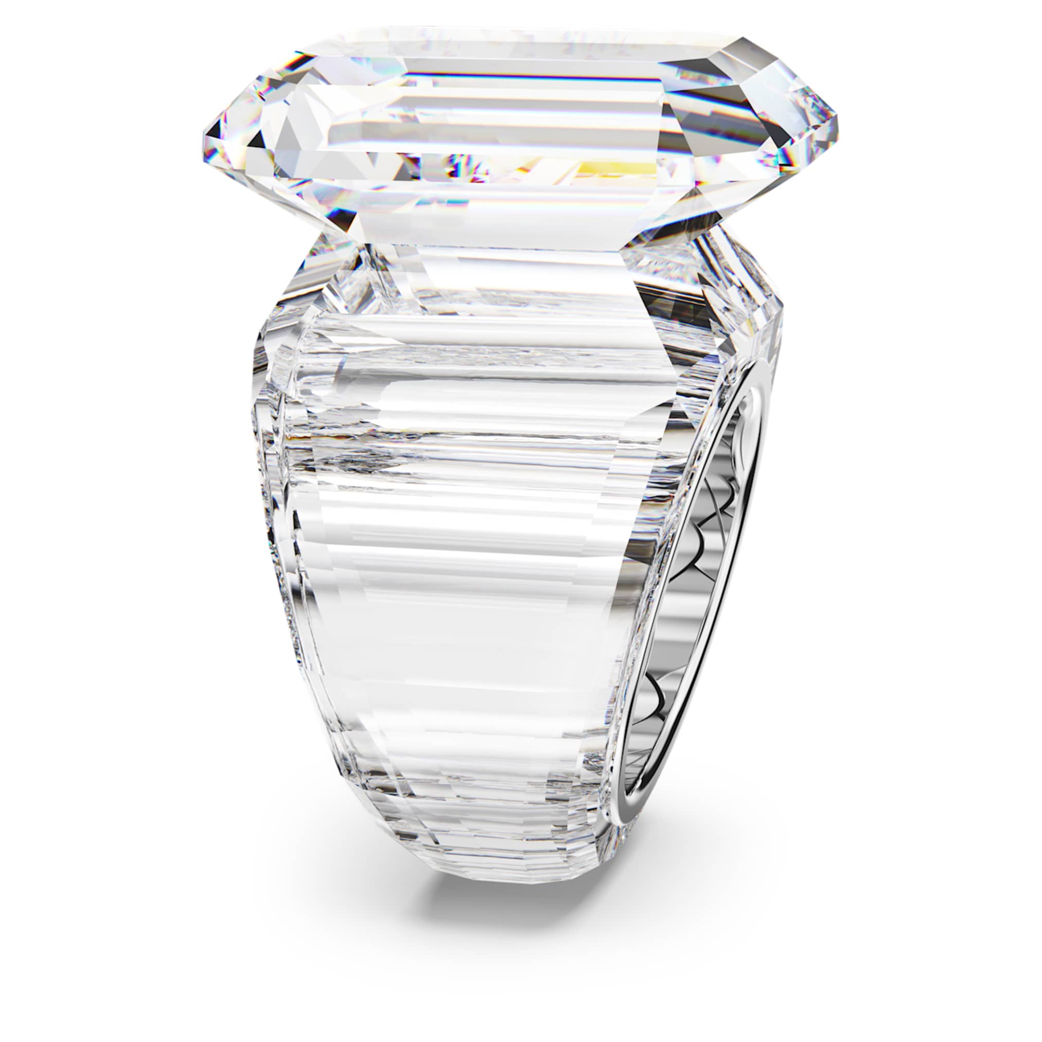 Swarovski Lucent cocktail ring Octagon cut, White