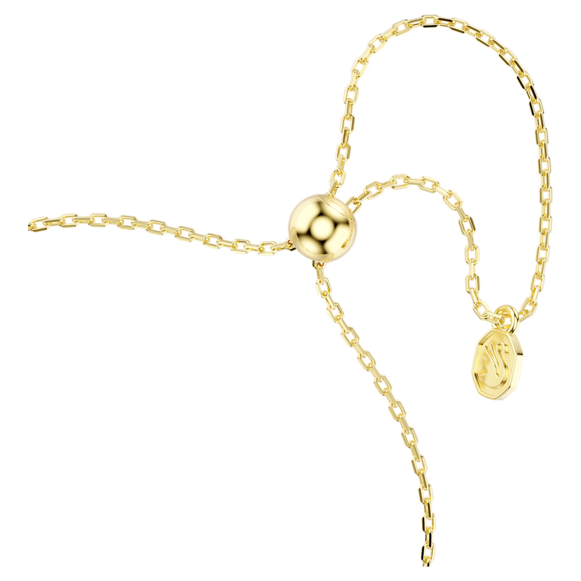 Swarovski Magic bracelet Mixed cuts, Snowflake, White, 18K gold finish
