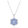 Swarovski Magic pendant Mixed cuts, Snowflake, White, 18K gold finish