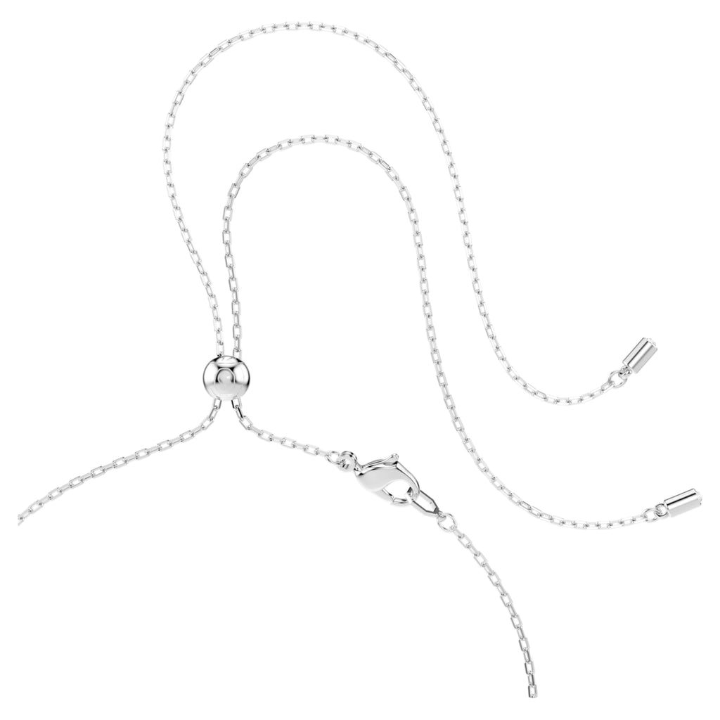 Swarovski Magic pendant and brooch Snowflake, Blue, Rhodium plated