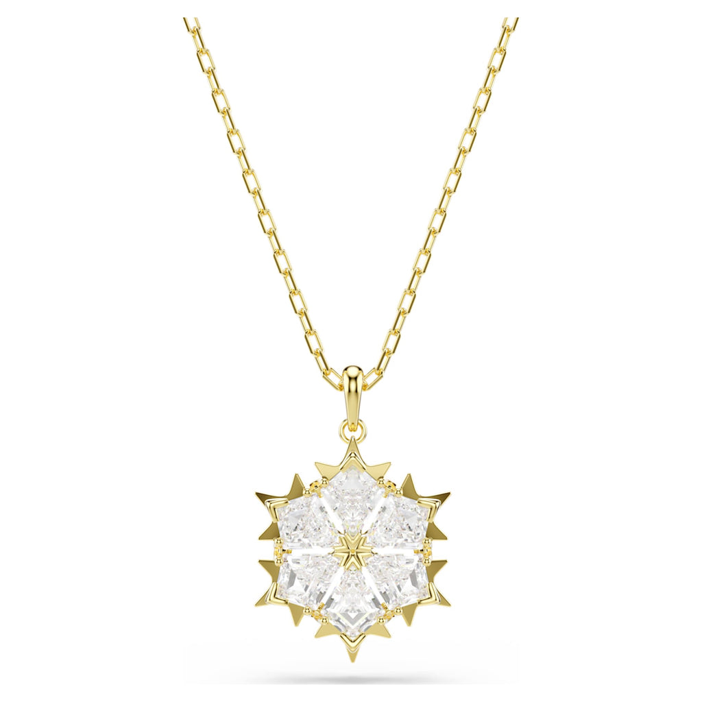 Swarovski Magic set Set (2), Mixed cuts, Snowflake, White, 18K gold finish
