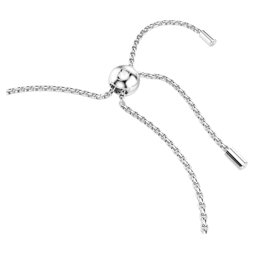 Swarovski Matrix bracelet Gradient of round cuts, White, Rhodium plated