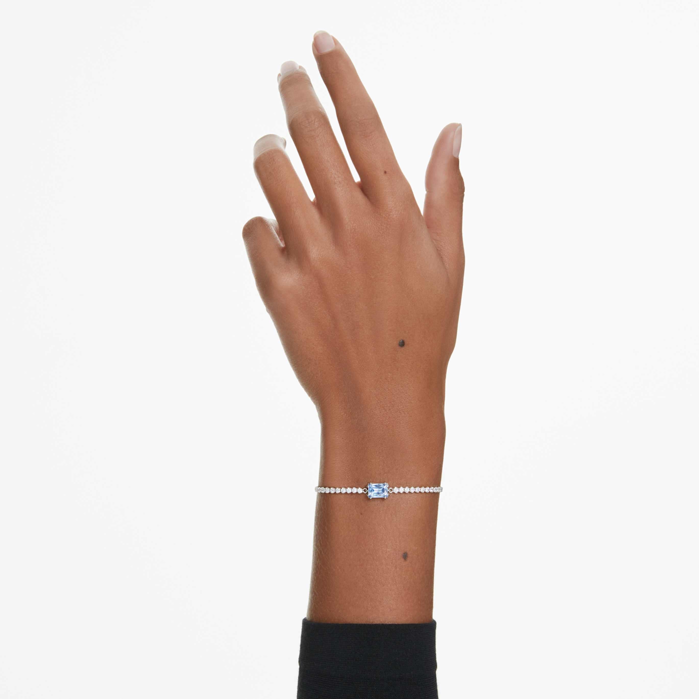 Swarovski Matrix bracelet Mixed cuts, White, 18K rose gold finish