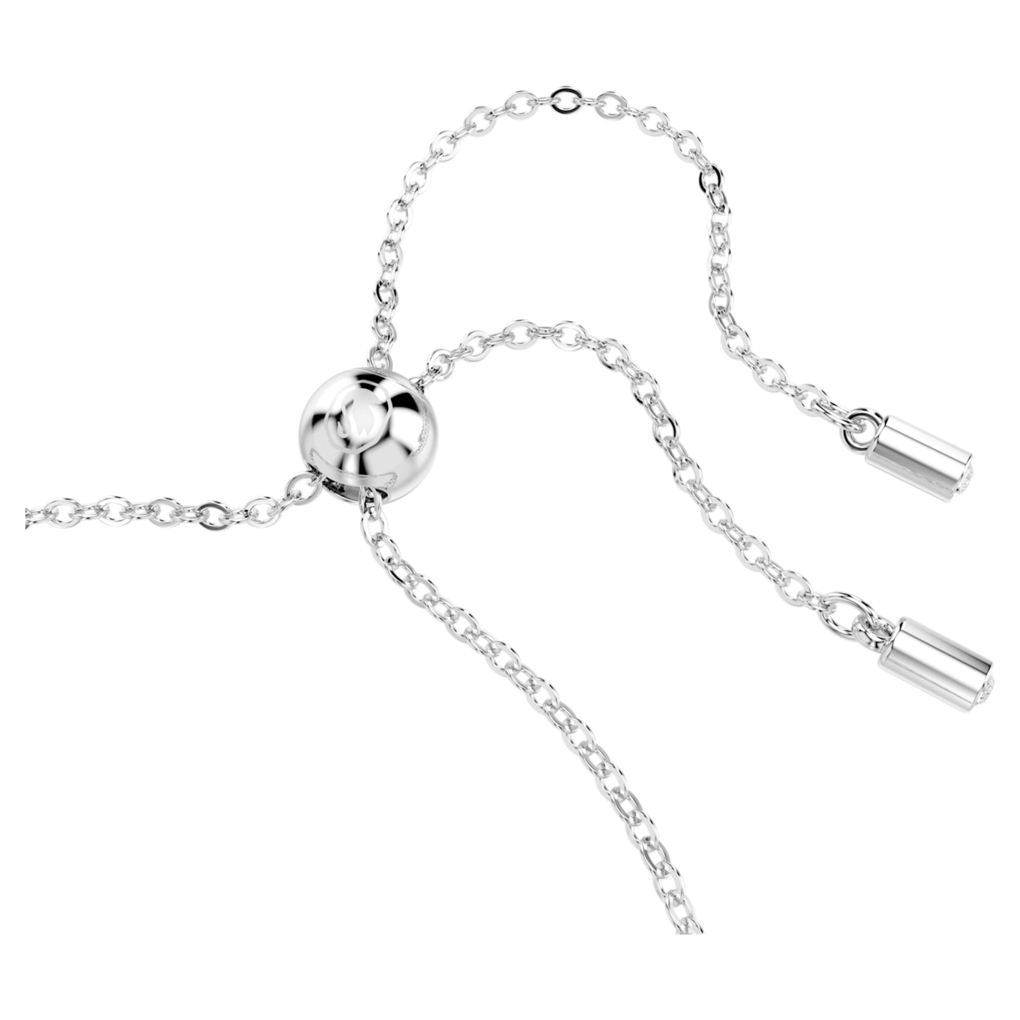 Swarovski Matrix bracelet Mixed cuts, Blue, Rhodium plated