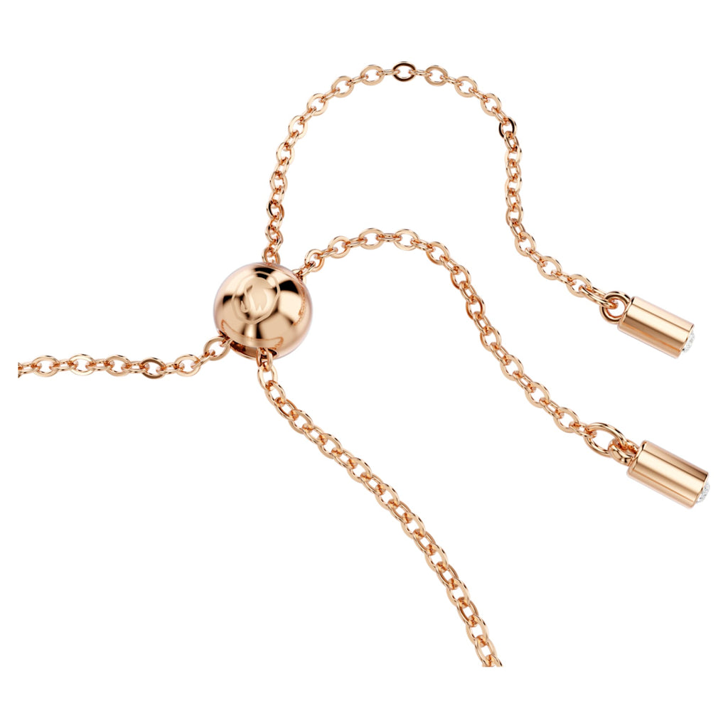 Swarovski Matrix bracelet Mixed cuts, White, 18K rose gold finish