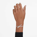 Swarovski Matrix bracelet Mixed cuts, White, Rhodium plated
