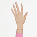 Swarovski Matrix bracelet Pear cut, Pink, 18K gold finish