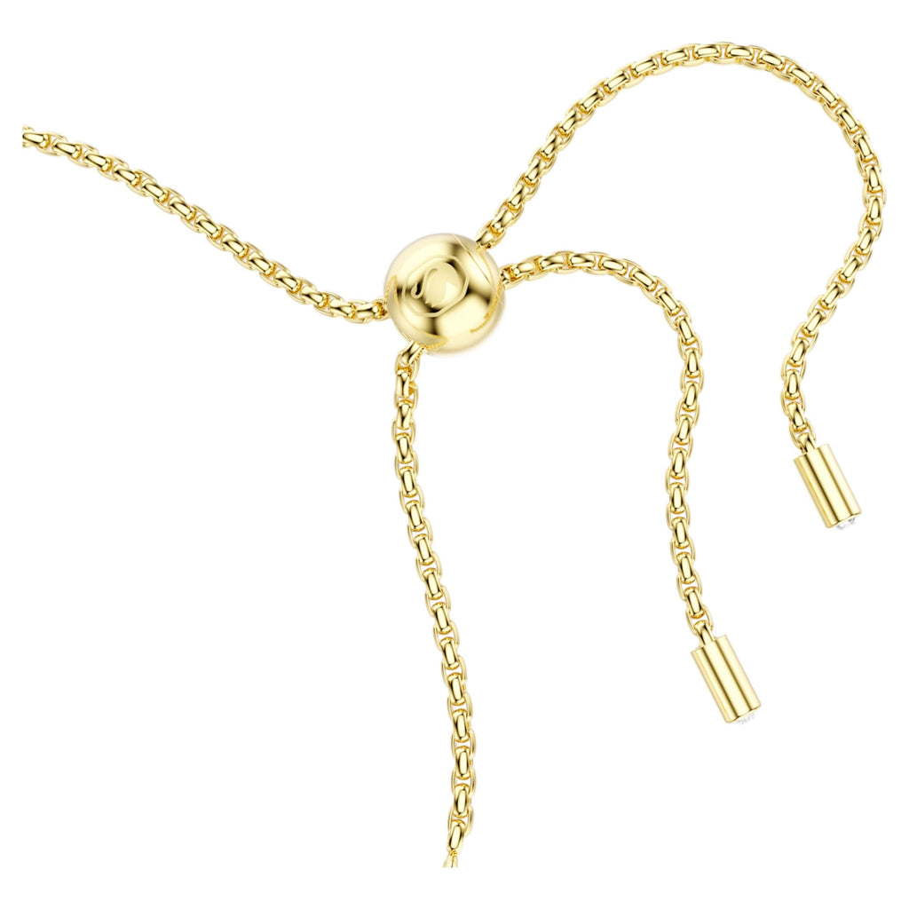 Swarovski Matrix bracelet Round cut, White, 18K gold finish