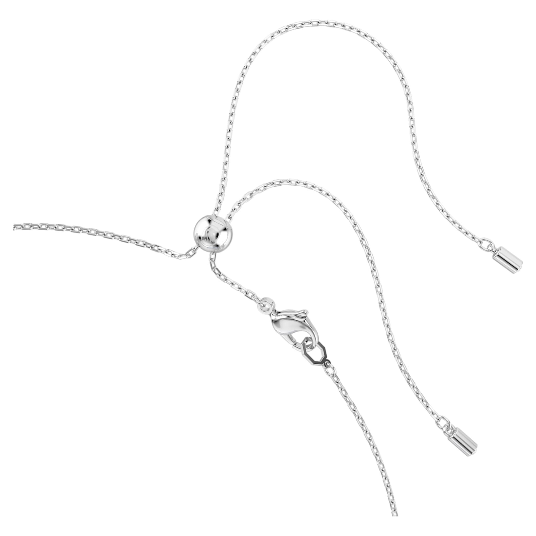 Swarovski Matrix choker Mixed cuts, Blue, Rhodium plated