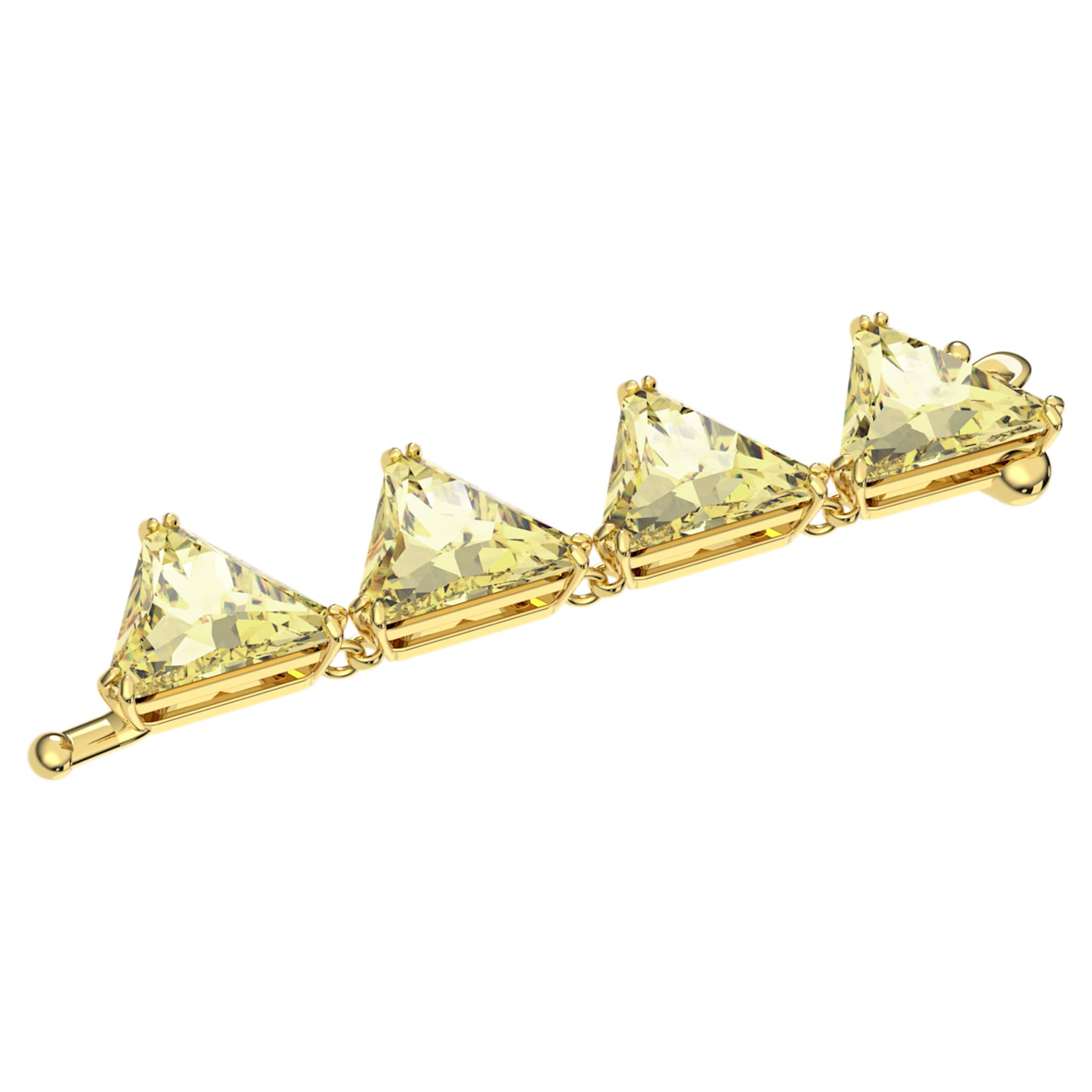 Swarovski Matrix extender Triangle cut, Yellow, 18K gold finish