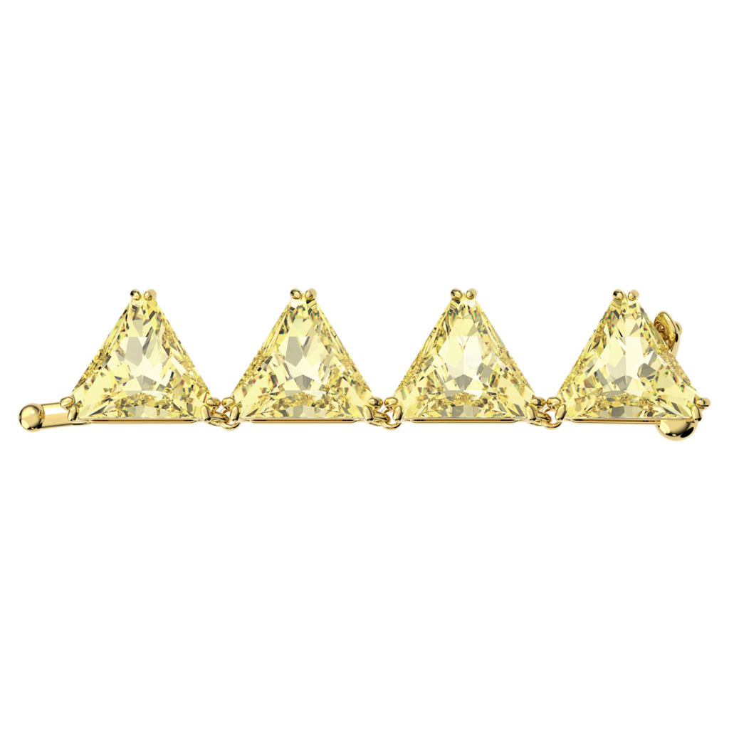 Swarovski Matrix extender Triangle cut, Yellow, 18K gold finish