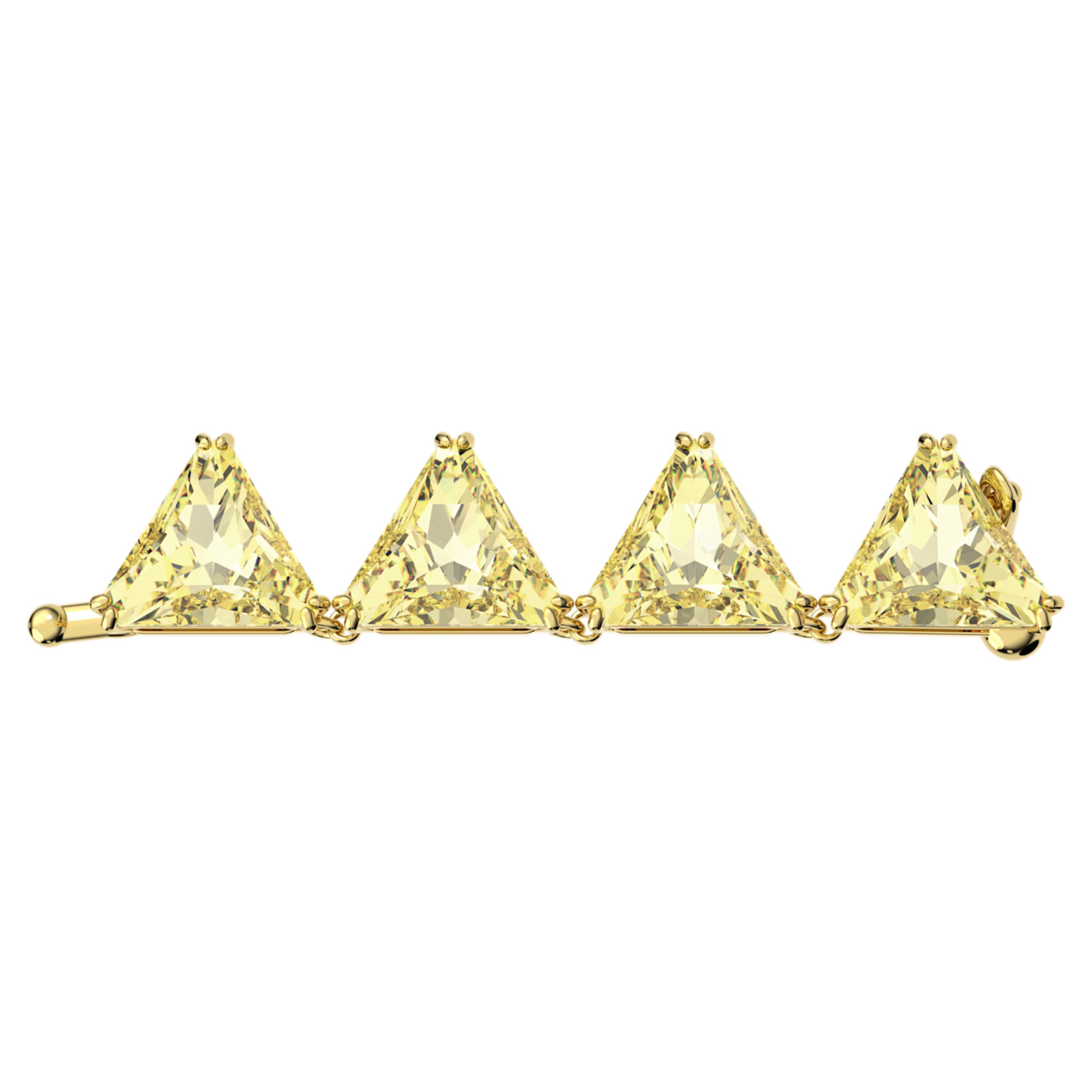 Swarovski Matrix extender Triangle cut, Yellow, 18K gold finish