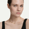 Swarovski Matrix necklace Round cut, White, 18K gold finish