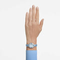 Swarovski Matrix octagon watch Baguette cut, Metal bracelet, Silver tone, Stainless steel